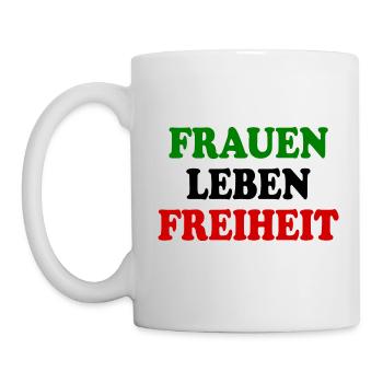 Frauen leben freiheit - Tasse - Weiß - Links