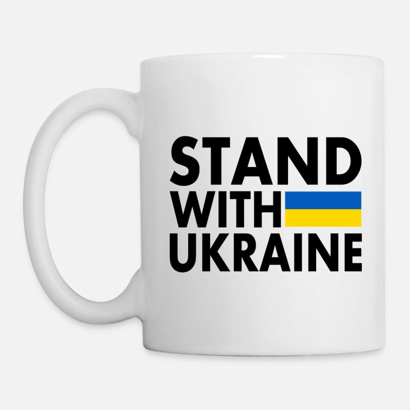 stand with ukraine - Mug blanc - blanc