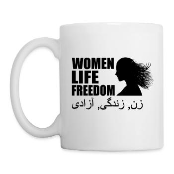 Women life freedom - Mug blanc - blanc - Gauche