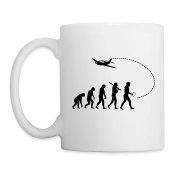 Evolution des Piloten - Tasse - Weiß - Links