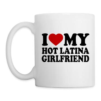 i love my hot latina girlfriend - Mug blanc - blanc - Gauche