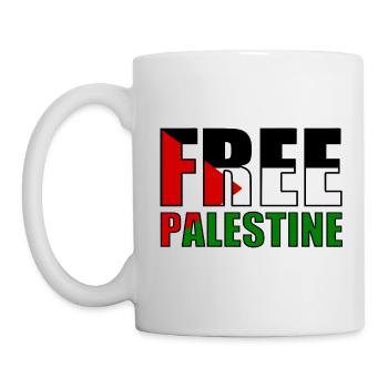 Free palestine - Tasse - Weiß - Links