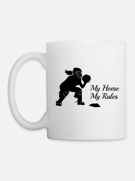 Mein Zuhause, meine Regeln - Tasse - Weiß