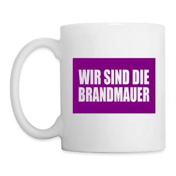 wir sind die brandmauer - Tasse - Weiß - Links