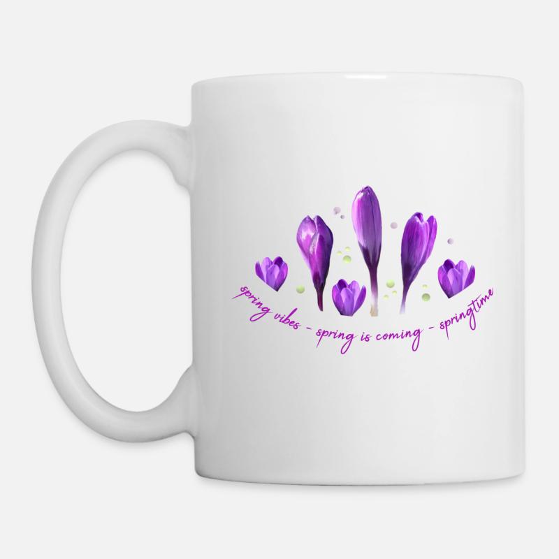 Krokusse Frühling - Tasse - Weiß