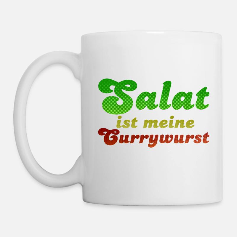 Salat ist meine Currywurst - Mug - white