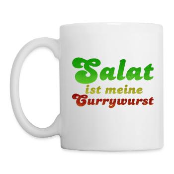 Salat ist meine Currywurst - Mug blanc - blanc - Gauche