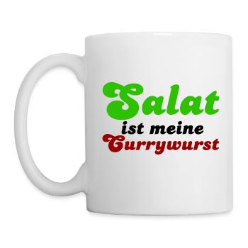 Salat ist meine Currywurst - Mug - white - Left