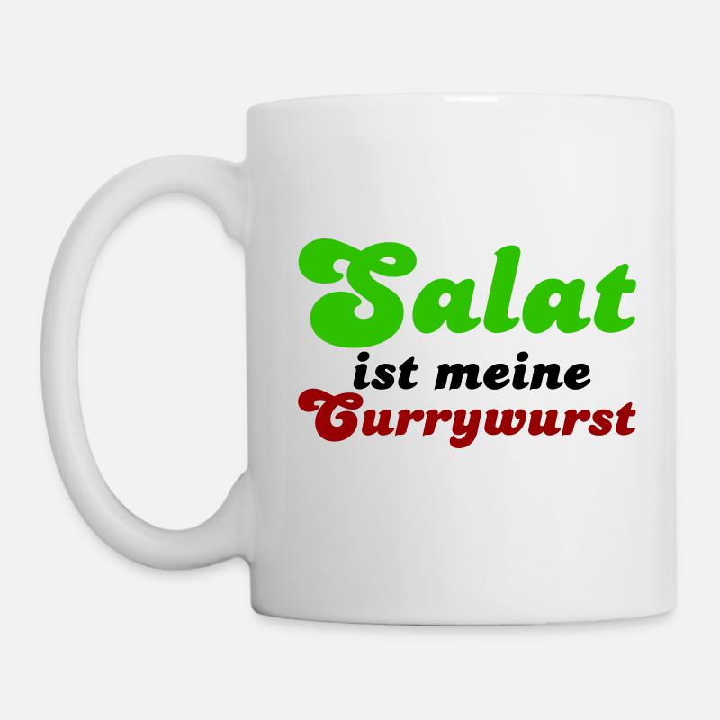 La salade est ma currywurst - Mug blanc - blanc
