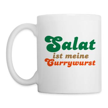 Salat ist meine Currywurst - Mug blanc - blanc - Gauche
