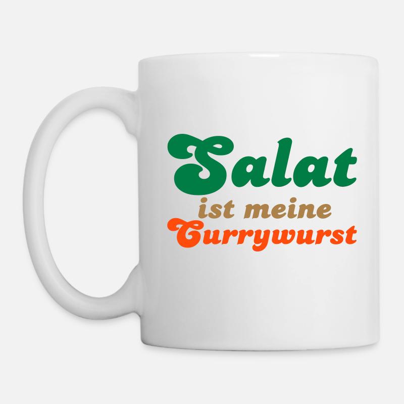 Salat ist meine Currywurst - Mug blanc - blanc