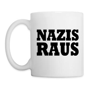 Nazis raus - Tasse - Weiß - Links