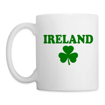 Irland kleeblatt Kleeblätter - Tasse - Weiß - Links
