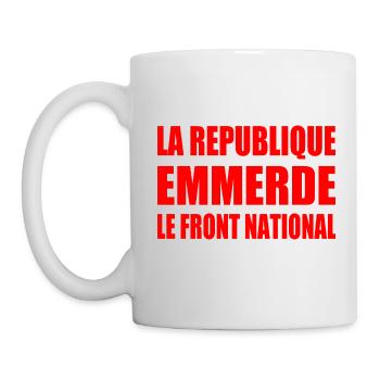 Die Jugend fickt den Front National - Tasse - Weiß - Links