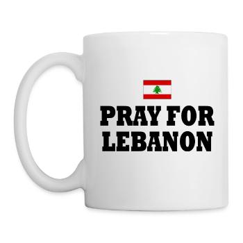 Pray for lebanon - Mug - white - Left