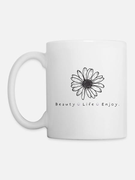 Beauty. Life. Enjoy. - Mug - white