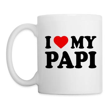 I love my papi - Mug - white - Left