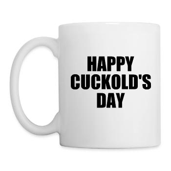 happy cuckold's day - cuckold - Mug - white - Left