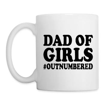 Dad of girls - Mug - white - Left