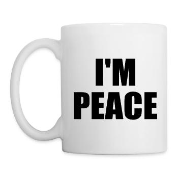 i come in peace im peace couple - Tasse - Weiß - Links