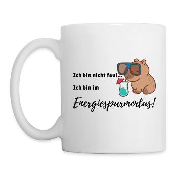 I'm Not Lazy – Capybara Shirt with Saying - Mug - white - Left