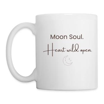 Magie de l’âme de la lune - Ondes de l’âme de la lune - Mug blanc - blanc - Gauche