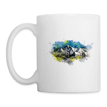 Les aquarelles sur papier créent la nature montagnarde - Mug blanc - blanc - Gauche