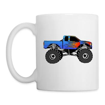 Camion monstre - Mug blanc - blanc - Gauche
