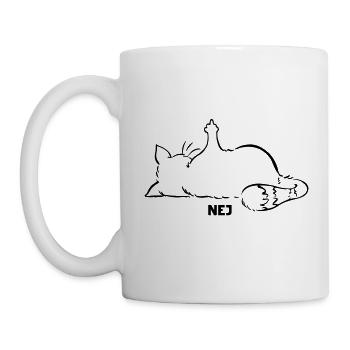 Cat Nej Nö No Middle finger Swedish - Mug - white - Left
