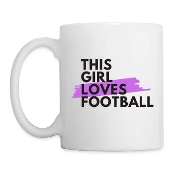 This girl loves football - Mug - white - Left