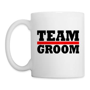 Team groom - Tasse - Weiß - Links