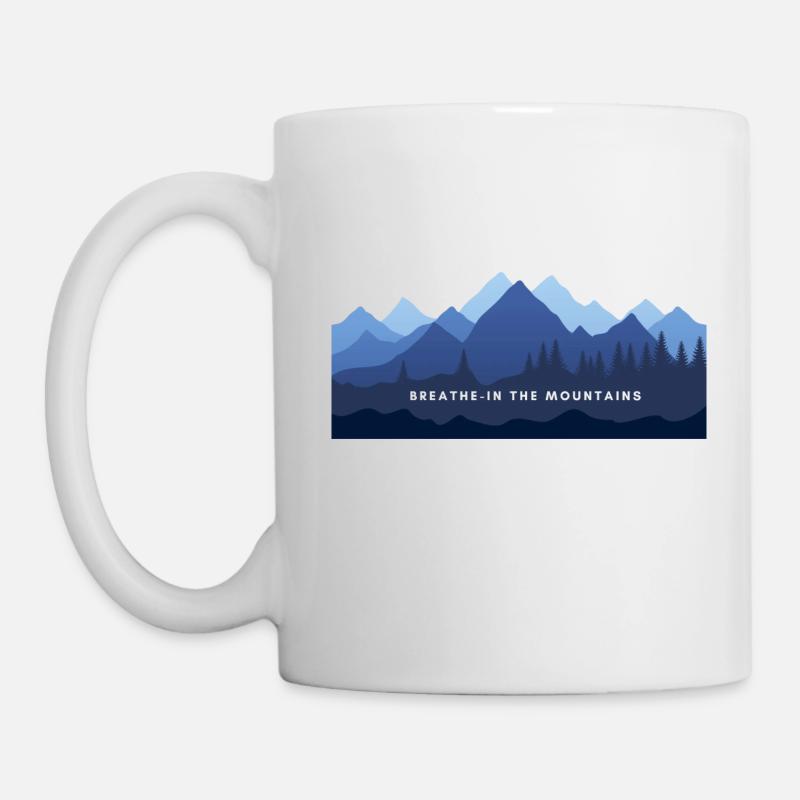 breathe-in the mountains - Tasse - Weiß
