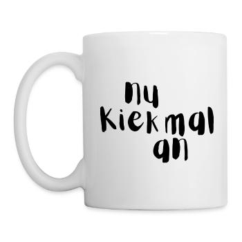 Nu kiek mal an - Tasse - Weiß - Links