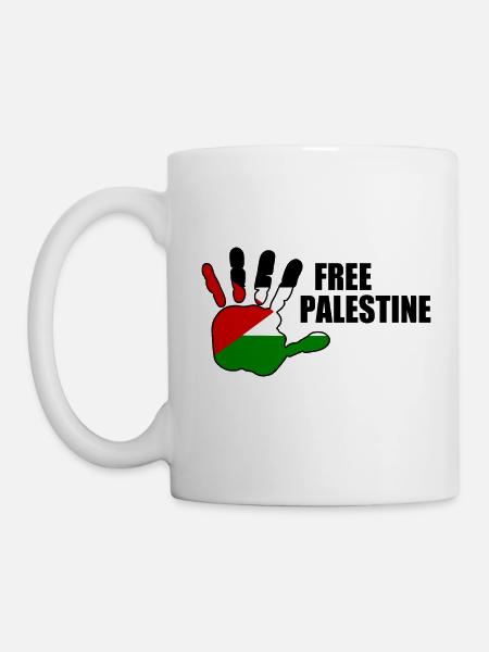 Free palestine - Tasse - Weiß