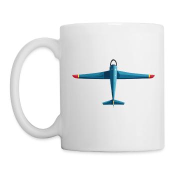 BleuPointe rouge - Mug blanc - blanc - Gauche