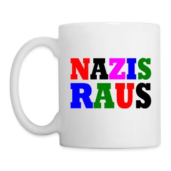 Nazis raus - Tasse - Weiß - Links