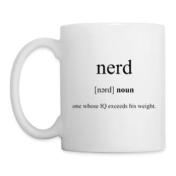Nerd (Streber) Definition Dictionary - Tasse - Weiß - Links