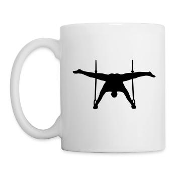 Elegant ring gymnast - strength in white - Mug - white - Left
