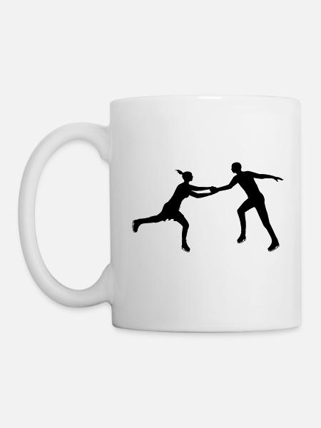 Eiskunstlauf Paar im Einklang - Tasse - Weiß