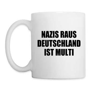 nazis raus deutschland ist multi - Tasse - Weiß - Links