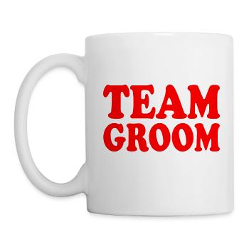 Team groom - Tasse - Weiß - Links