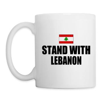 STAND WITH LEBANON - Mug blanc - blanc - Gauche