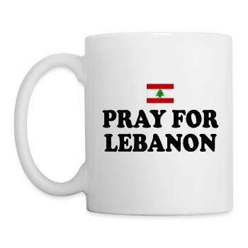 Pray for lebanon - Mug - white - Left