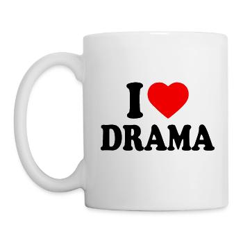 I love drama - Mug blanc - blanc - Gauche
