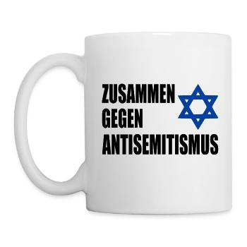 zusammen gegen antisemitismus - Tasse - Weiß - Links