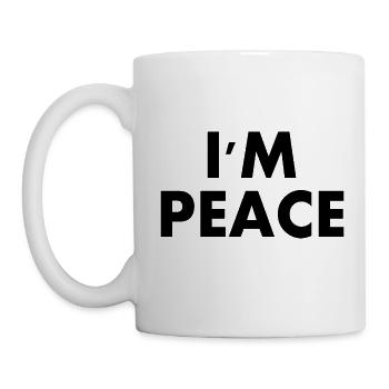 i come in peace im peace couple - Mug - white - Left