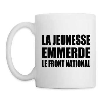 la jeunesse emmerde le front national - Mug blanc - blanc - Gauche