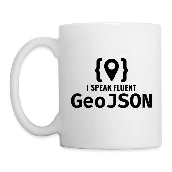 GeoJSON Entwickler Programmierer Programmierer GIS Mapping - Tasse - Weiß - Links