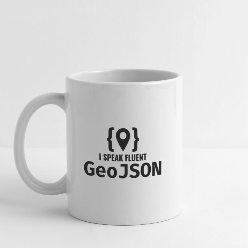 GeoJSON Entwickler Programmierer Programmierer GIS Mapping Tasse