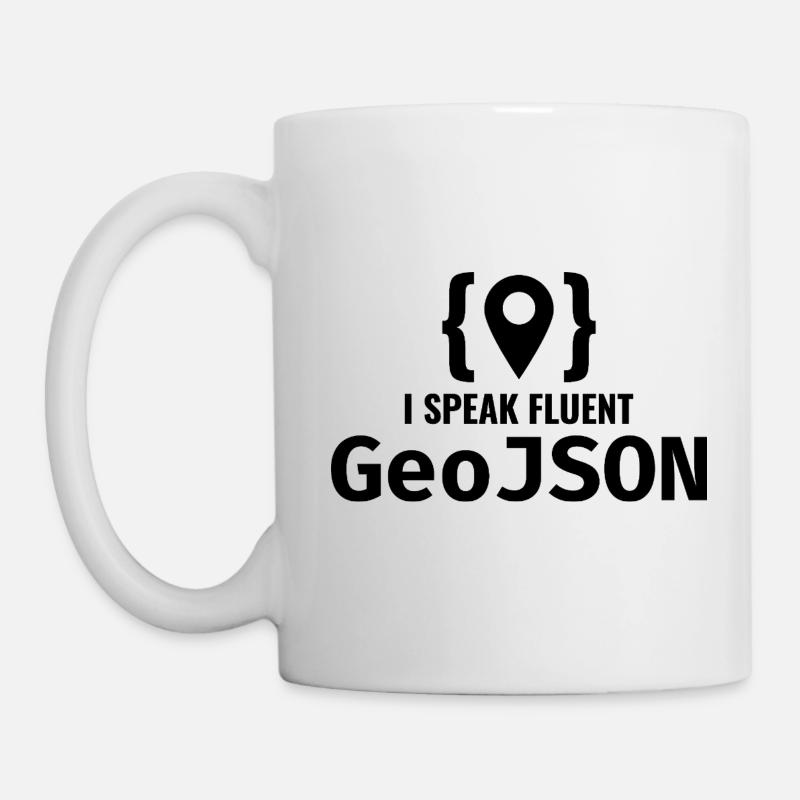 GeoJSON Entwickler Programmierer Programmierer GIS Mapping - Tasse - Weiß